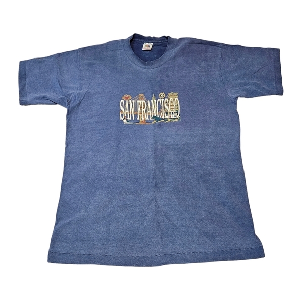 Vintage Fruit of the Loom San Francisco Single Stitch Graphic Tee Size Large F64 - Picture 1 of 11